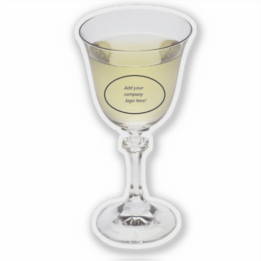 White Wine Custom Cut Decal Aufkleber mit/ YOUR LO (Vorderseite)