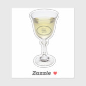 White Wine Custom Cut Decal Aufkleber mit/ YOUR LO (Blatt)