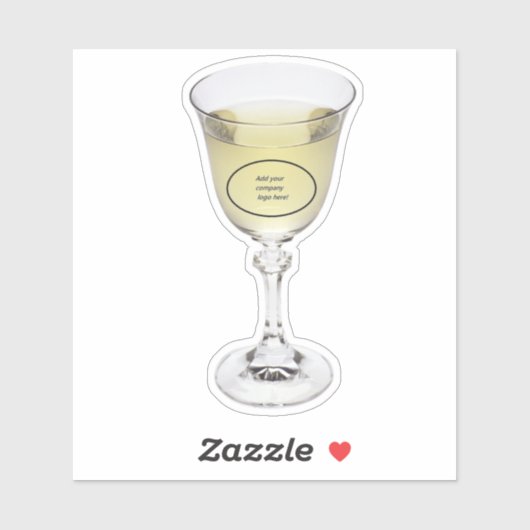 White Wine Custom Cut Decal Aufkleber mit/ YOUR LO (Blatt)