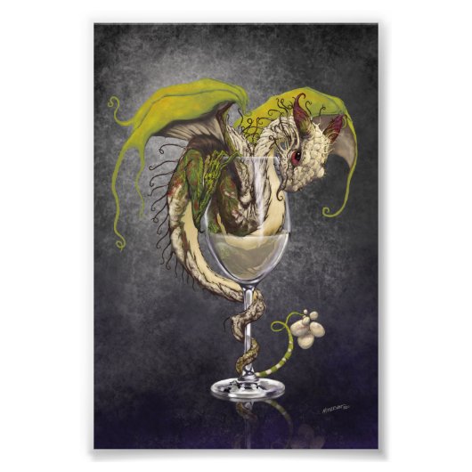 White Wine Dragon 4x6 Print Fotodruck (Vorne)