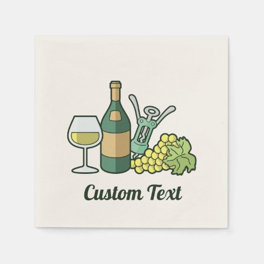 White Wine Napkins Serviette (Vorderseite)