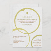 White Wine Stain Rings Bridal Dusche Einladungen (Vorne/Hinten)