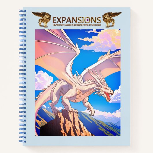 White Winged Dragon Notebook Notizblock (Vorderseite)