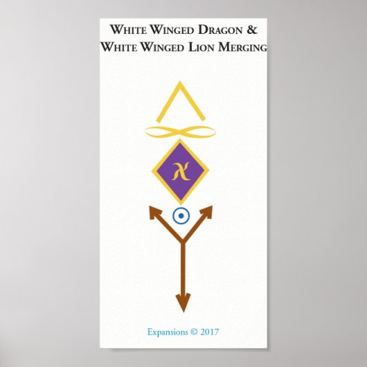 White Winged Lion White Winged Dragon Poster (Vorne)