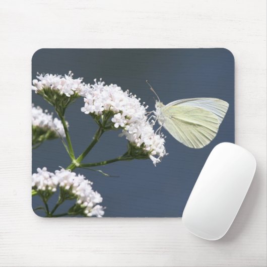 White Winged Wonder Mouse Pad Mousepad (Mit Mouse)