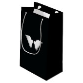White Wings Gift Bag Kleine Geschenktüte (Rückseite Schrägansicht)
