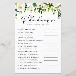 White Winter Blume, die das Bride Best Game kennen