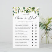 White Winter Blume raten, wer Mama oder Vater spie (Stehend Vorderseite)