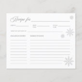 White Winter Brautparty Rezept Card (Vorderseite)