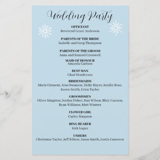 White Winter Dragon Snowflakes Blue (Rückseite)