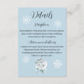 White Winter Dragon Snowflakes Blue Begleitkarte (Vorderseite)