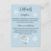 White Winter Dragon Snowflakes Blue Begleitkarte (Vorderseite)