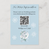 White Winter Dragon Snowflakes Blue Begleitkarte (Rückseite)