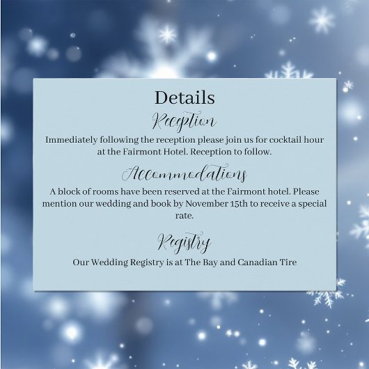 White Winter Dragon Snowflakes Blue Begleitkarte