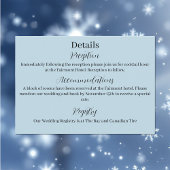 White Winter Dragon Snowflakes Blue Begleitkarte