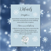 White Winter Dragon Snowflakes Blue Begleitkarte