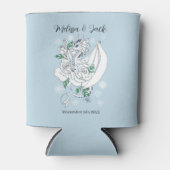 White Winter Dragon Snowflakes Blue Dosenkühler (Vorderseite)