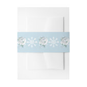 White Winter Dragon Snowflakes Blue Einladungsbanderole (Vorderseite Beispiel)