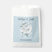 White Winter Dragon Snowflakes Blue Geschenktütchen (Vorderseite)