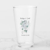 White Winter Dragon Snowflakes Blue Glas (Vorderseite)