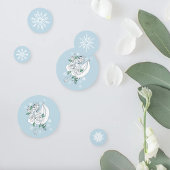 White Winter Dragon Snowflakes Blue Konfetti