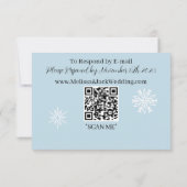 White Winter Dragon Snowflakes Blue RSVP Karte (Rückseite)