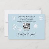 White Winter Dragon Snowflakes Blue Save The Date (Rückseite)