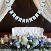 White Winter Dragon Snowflakes Blue Wimpelkette