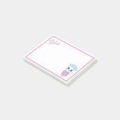 White Winter Kitten Post-It-Notes Post-it Klebezettel (angewinkelt)