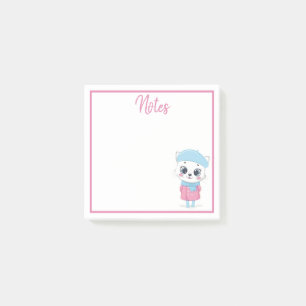 White Winter Kitten Post-It-Notes Post-it Klebezettel