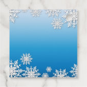 White Winter Papercut Origami Snowflakes Ornamente Geschenkanhänger (Rückseite)