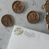 White Winter Peony Floral Rücksendeadresse