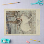 White Winter Rabbit Ephemera Decoupage Seidenpapier (Basteln)