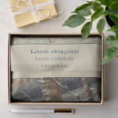 White Winter Rabbit Ephemera Decoupage Seidenpapier (Geschenk)