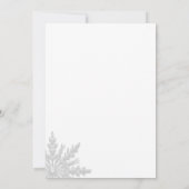 White Winter Snowflake Quinceanera Einladung (Rückseite)