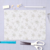 White Winter Snowflakes Christmas Seidenpapier (Handwerk)