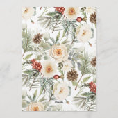 White Winter Wedding Nothing Fancy Just Love Einladung (Rückseite)