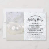 White Winter Wonderland Feiertage Party Einladung (Vorderseite)