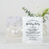 White Winter Wonderland Feiertage Party Einladung (Stehend Vorderseite)