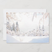 White Winter Wonderland Feiertage Party Einladung (Rückseite)