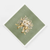 White Winterberry Einladung Set Serviette (Ecke)