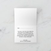 White Wirbel auf Chalkboard Hochzeit Danke (Innenseite)