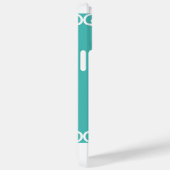 White Wirbel Bride Groom Aquamarin Elegante Hochze Case-Mate iPhone Hülle (Rückseite / Rechts)