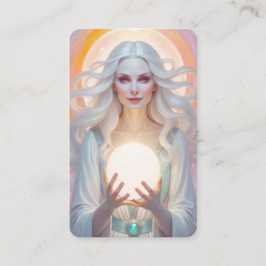 White Witch Oracle Cards Visitenkarte (Vorderseite)
