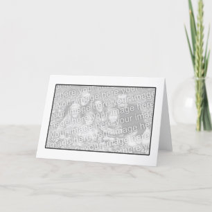 White with Black Border (photo frame) Karte