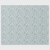 white with blue and green dots geschenkpapier (Flach)