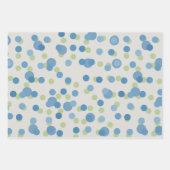 white with blue and green dots geschenkpapier set (Vorderseite 2)