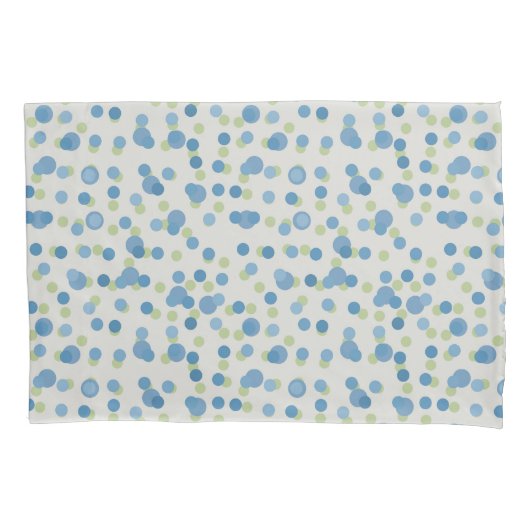 white with blue and green dots kissenbezug (Vorderseite)