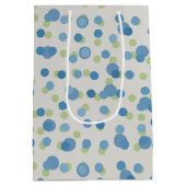 white with blue and green dots mittlere geschenktüte (Rückseite)