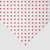 White with Red Hearts Tissue Paper Seidenpapier (Ausschnitt)